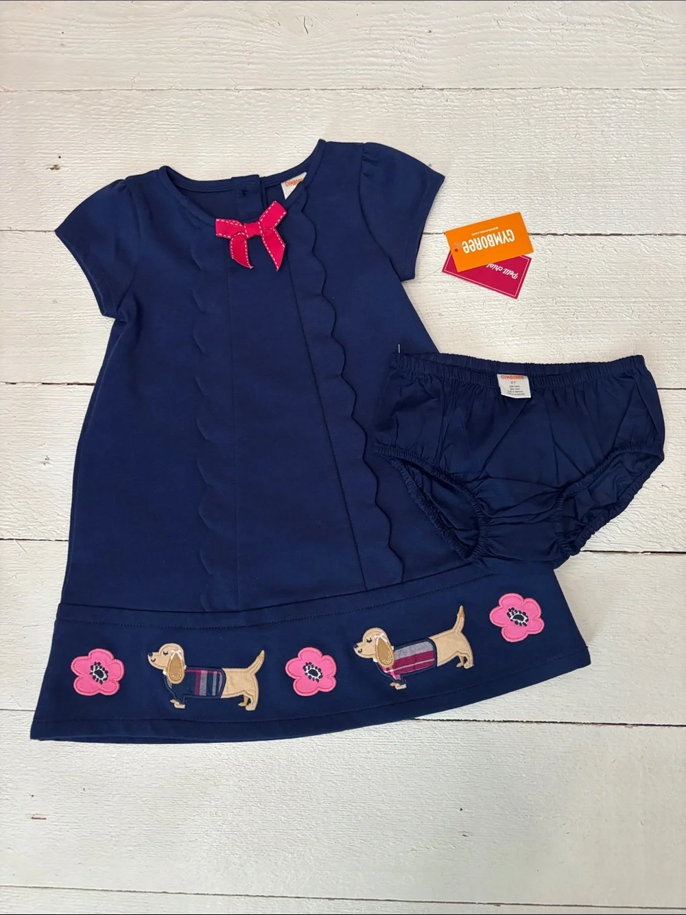 Gymboree Navy Dress with Scallop Detail 2T NWT